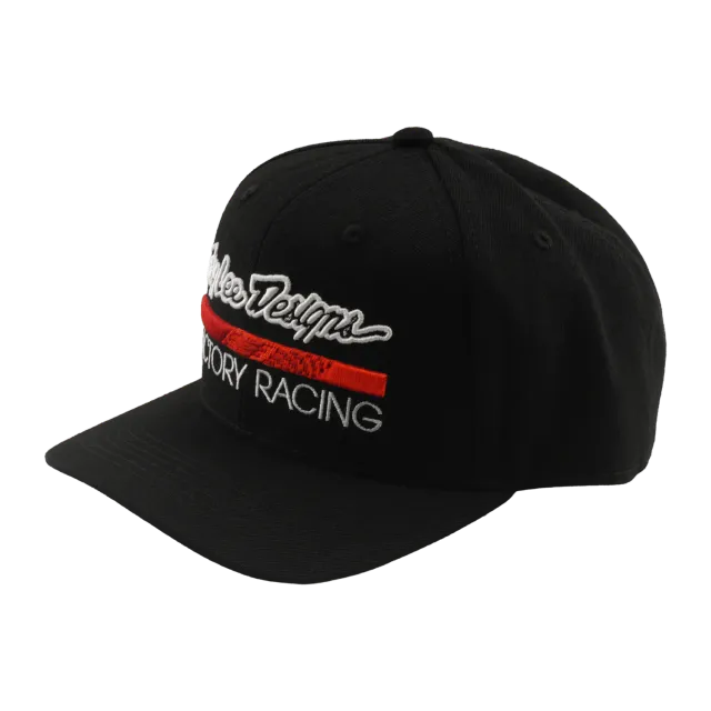 Troy Lee Designs Factory Racing Curved Bill cappellino nero rosso