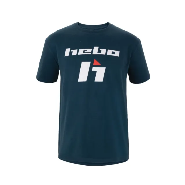 Hebo T-Shirt manica lunga maglia cotone blu
