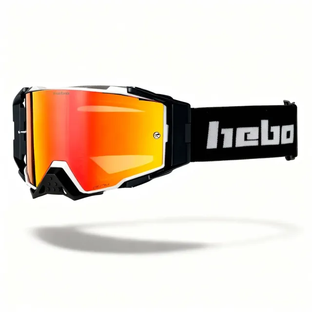 Hebo Atom occhiali cross bianchi antivento lenti intercambiabili