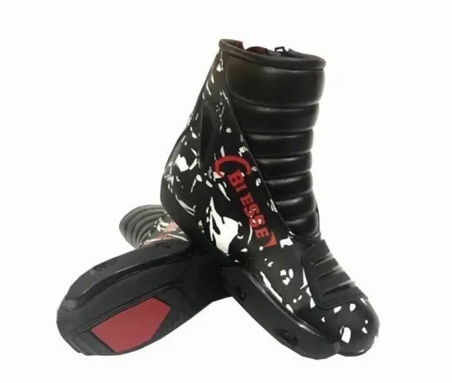 Bi Esse stivali minimoto bimbo pelle nero protezioni 31-39