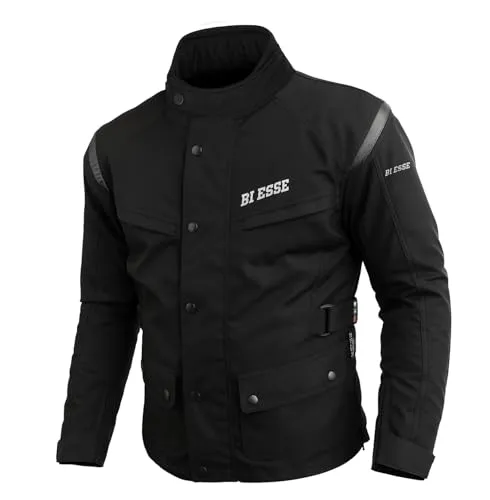 Bi Esse Giacca Moto Cordura Impermeabile 4XL Nero