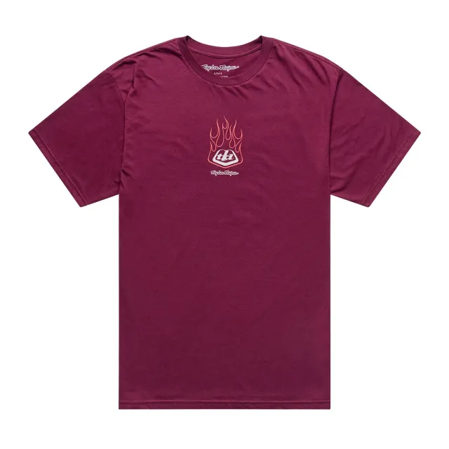Troy Lee Designs Flame2 T-Shirt Uomo Sangria Cotone