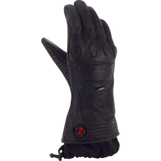 Segura Shiro guanti moto neri riscaldati in pelle