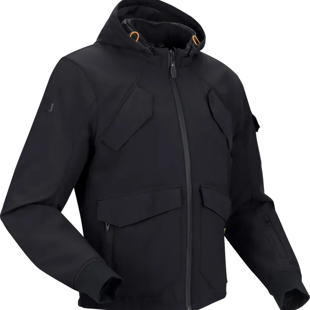 Segura Oswald giacca moto uomo nera softshell impermeabile