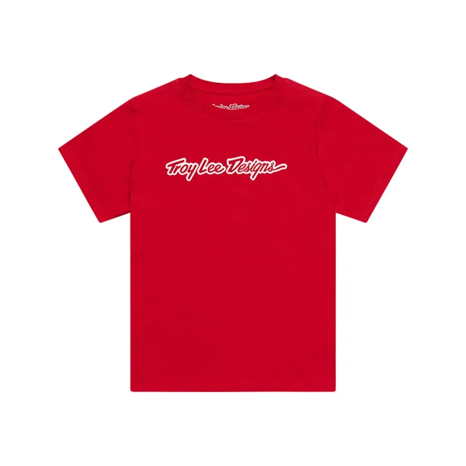 Troy Lee Designs Signature Team Red t-shirt bambino rossa