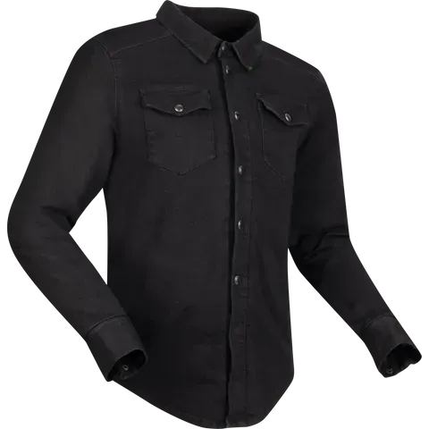 Segura Luthor Giacca Moto Uomo Nero Denim Stretch