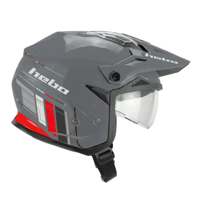 Hebo Zone 5 R.S. casco trial grigio ECE 22-06