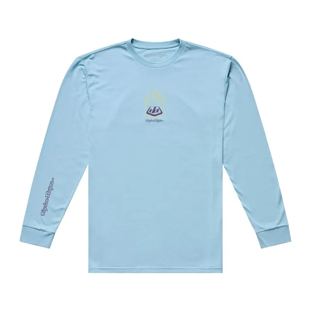 Troy Lee Designs Flame2 Dawn Blue t-shirt manica lunga uomo