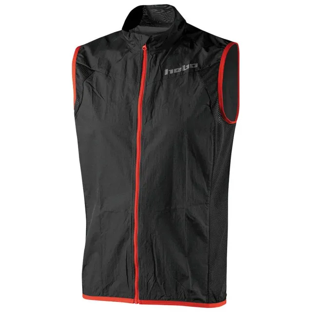 Hebo Free Light gilet bici antivento rosso nero