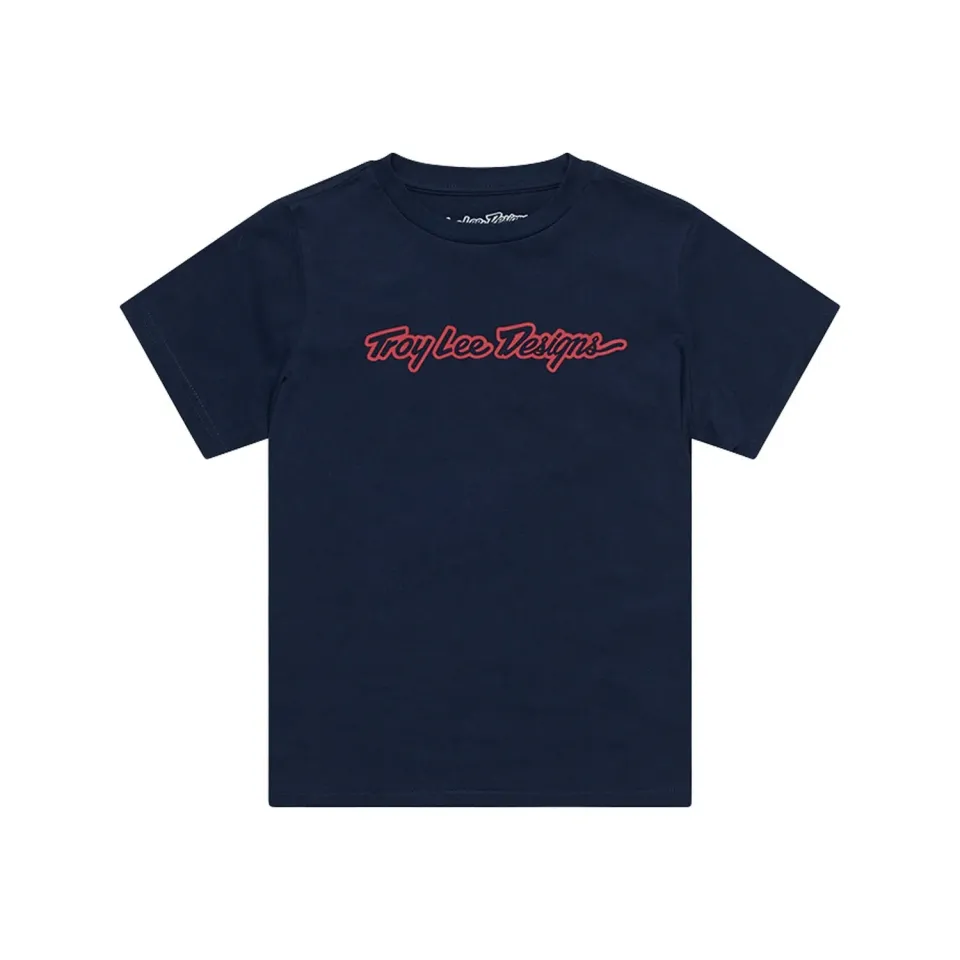 Troy Lee Designs Signature t-shirt bambino manica corta navy