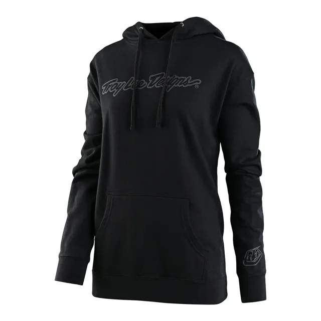 Troy Lee Designs Signature felpa donna nera cappuccio