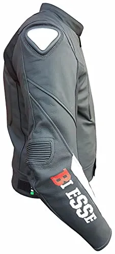 Bi Esse Giacca Moto Pelle Uomo M Nera con Protezioni