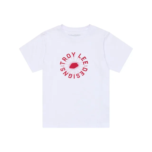 Troy Lee Designs Rotation t-shirt bambino bianca manica corta