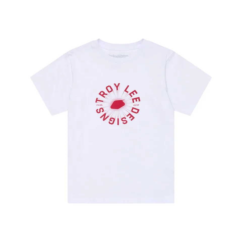 Troy Lee Designs Rotation t-shirt bambino bianca manica corta