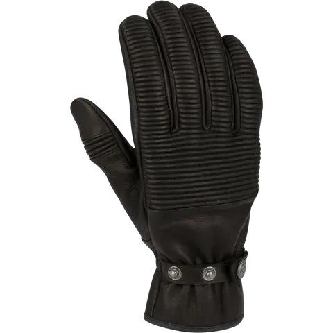 Segura Roxo guanti moto neri pelle polso corto