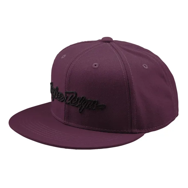 Troy Lee Designs Signature Flat Bill Snapback cappellino sangria