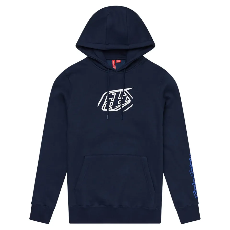 Troy Lee Designs Badge felpa cappuccio blu navy