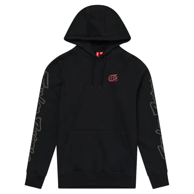 Troy Lee Designs Branded felpa uomo nera cappuccio pullover