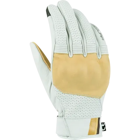 Segura Mojo light grey beige guanti moto traforati touch