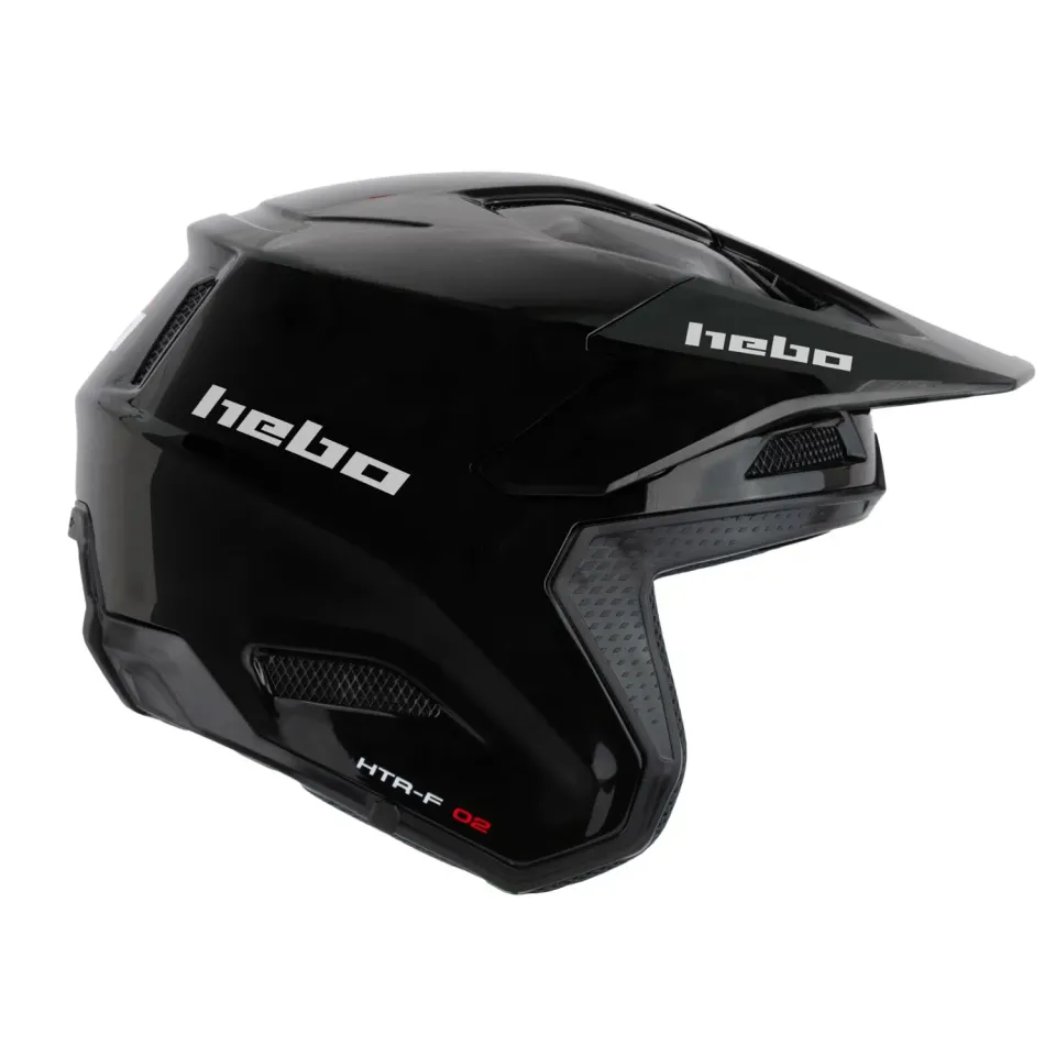 Hebo Zone Pro Monocolor casco trial nero fibra 1050 g