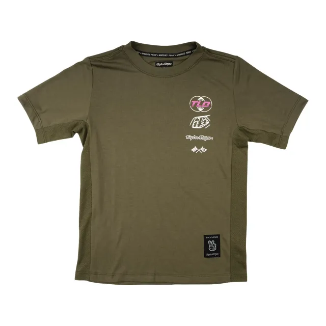 Troy Lee Designs Skyline Worldwide maglia bimbo verde Caper