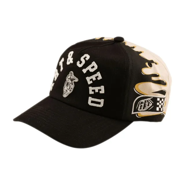 Troy Lee Designs Finish Line snapback cappello Black Pumice