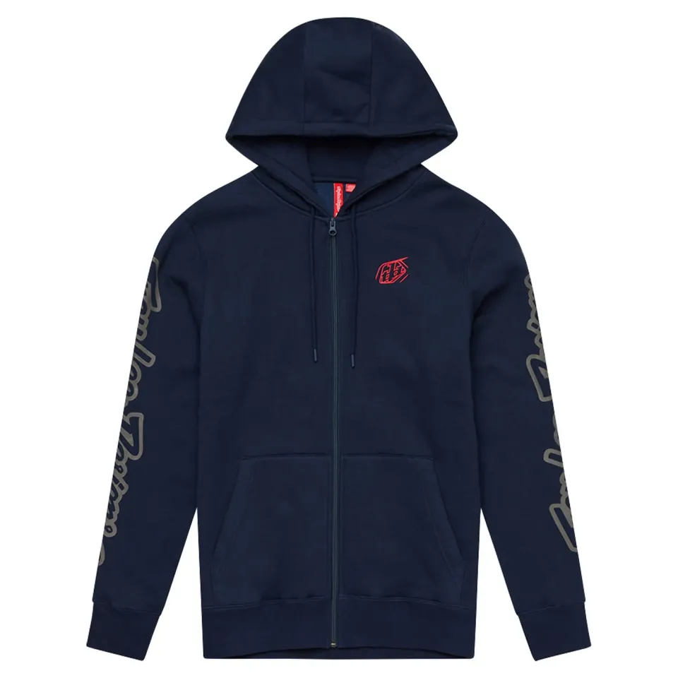 Troy Lee Designs Branded felpa uomo zip navy