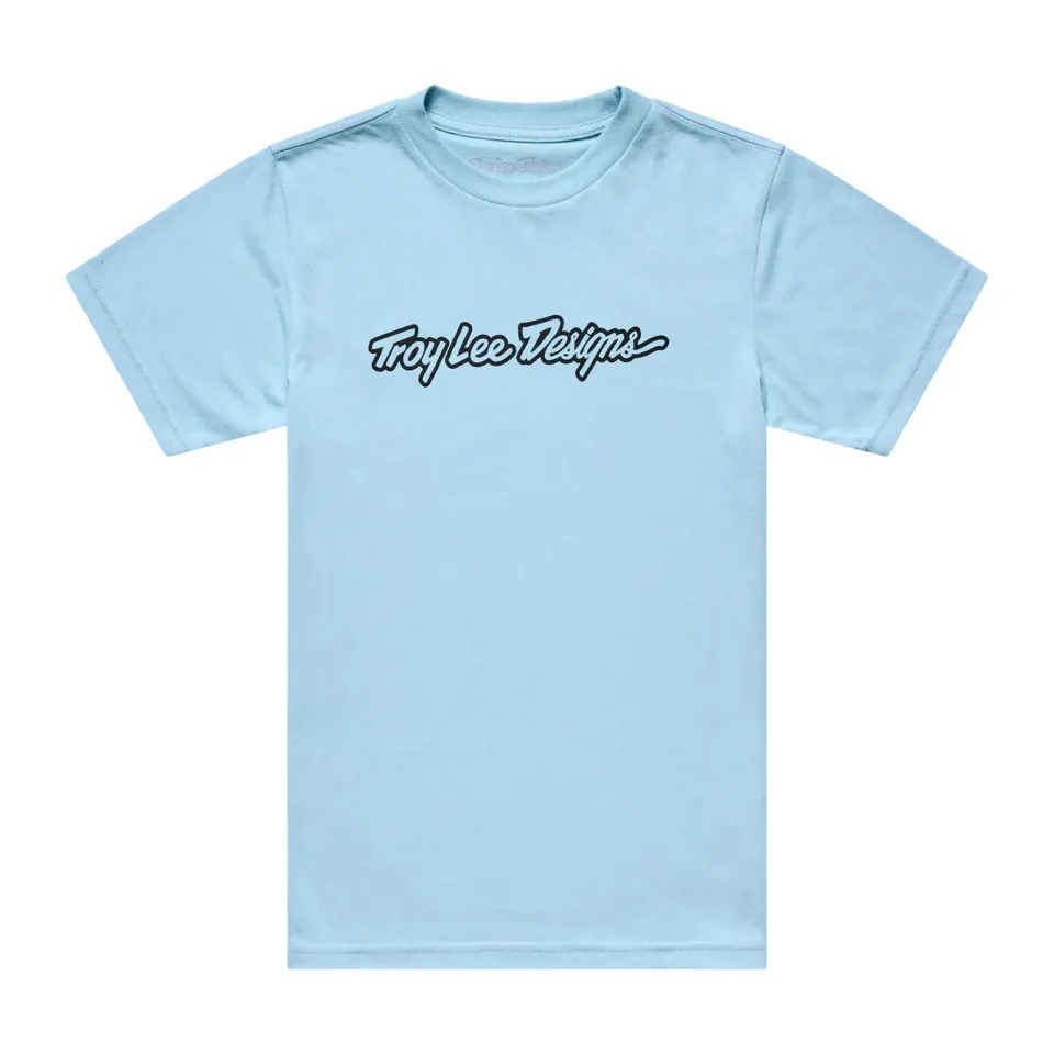 Troy Lee Designs Signature t-shirt bambino dawn blue manica corta