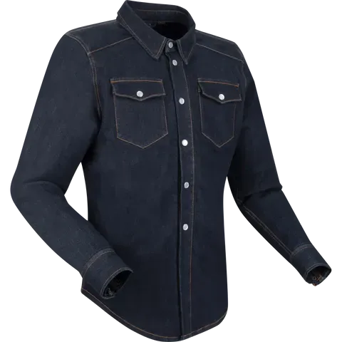 Segura Luthor giacca moto tessuto denim blu
