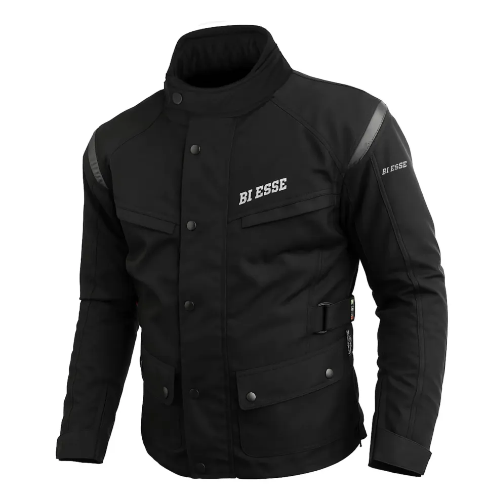 Bi Esse Giacca Moto Cordura Impermeabile 4XL Nero