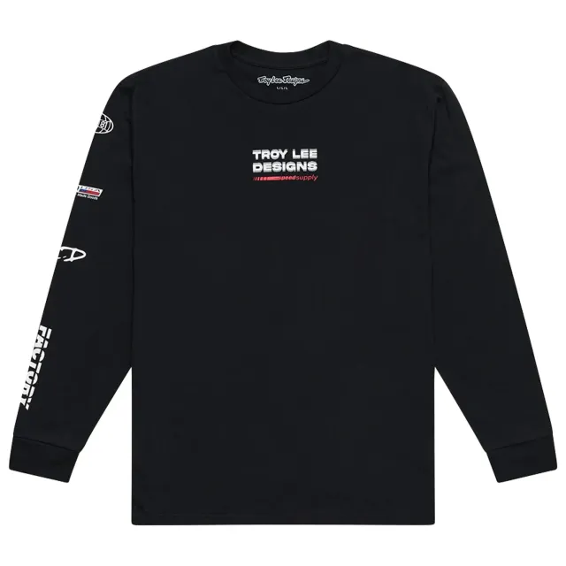 Troy Lee Designs Factory t-shirt manica lunga Nero
