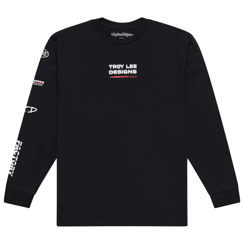 Troy Lee Designs Factory t-shirt manica lunga Nero