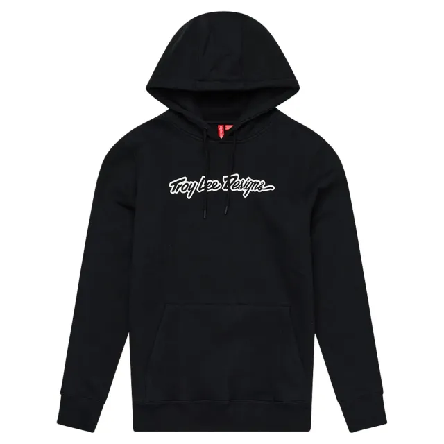 Troy Lee Designs Signature felpa cappuccio nera morbida