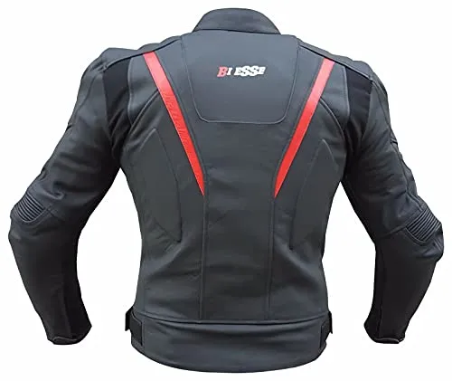 Bi Esse Giacca Moto Pelle Uomo M Nera con Protezioni
