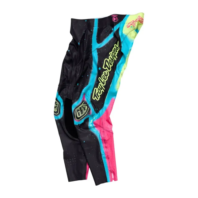 Troy Lee Designs SE Ultra pantaloni cross nero giallo fluo