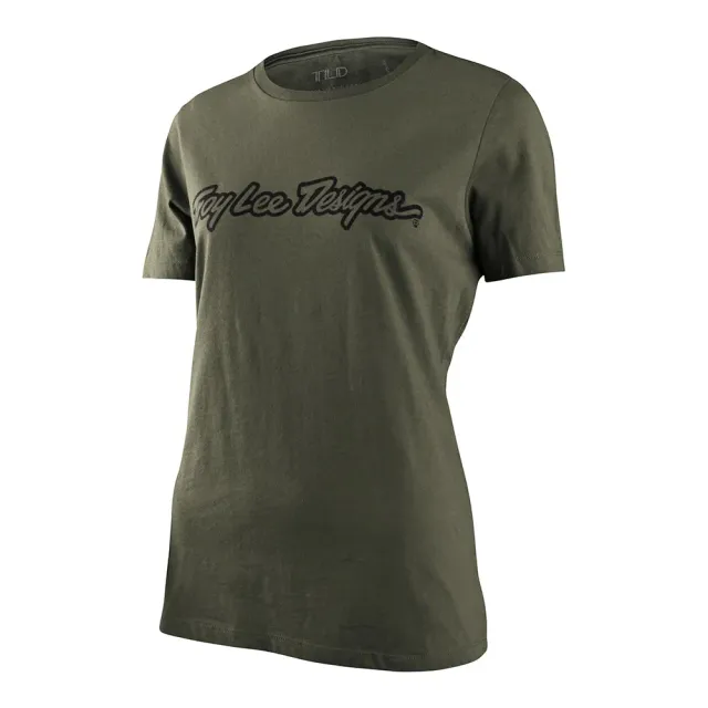 Troy Lee Designs Signature maglietta donna verde militare manica corta
