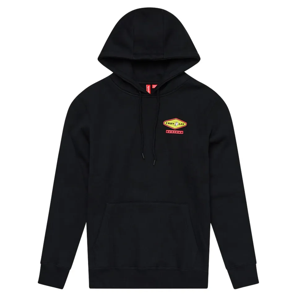 Troy Lee Designs Carb felpa cappuccio uomo Black pullover
