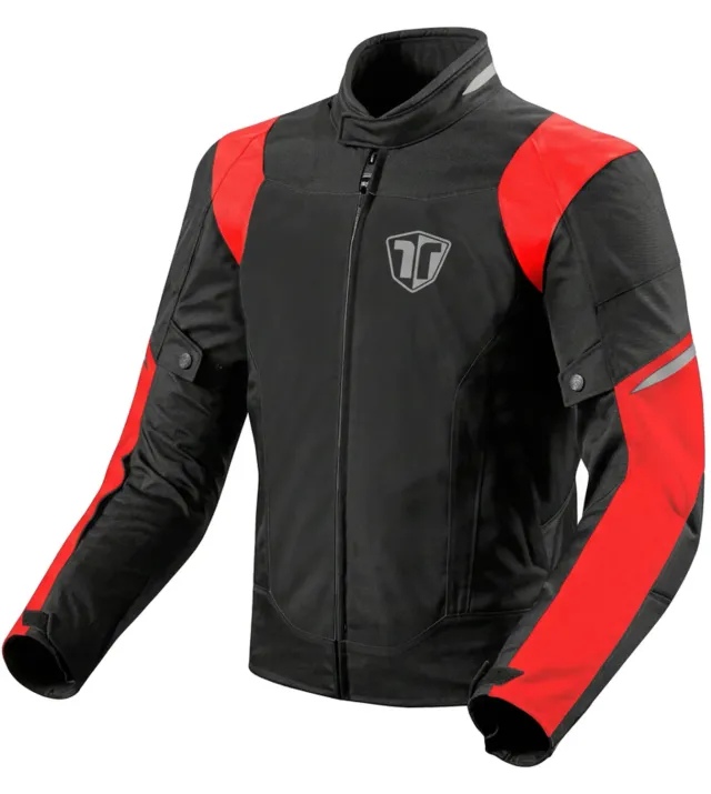 Ravenna 4 Season Giacca Moto Nero Rosso impermeabile