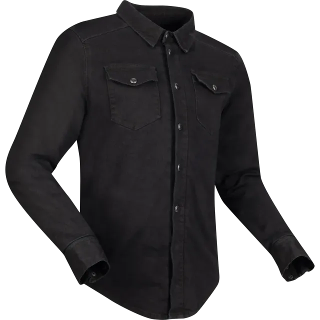 Segura Luthor giacca moto uomo nero denim stretch