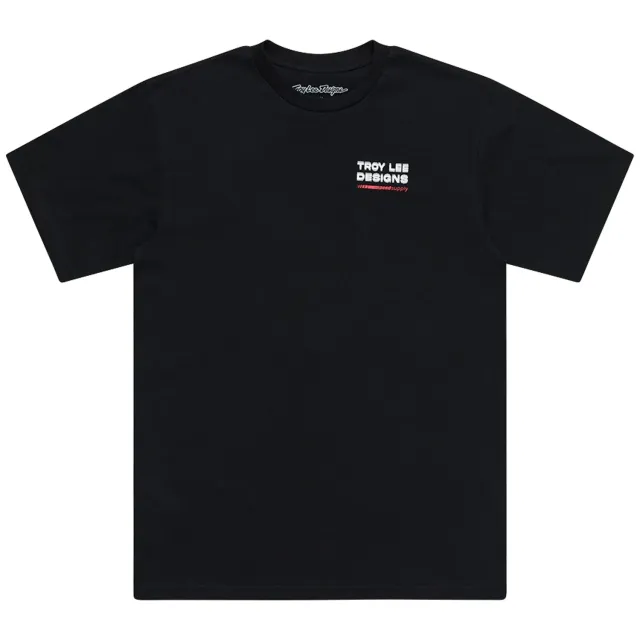 Troy Lee Designs Factory Black t-shirt uomo nera morbida