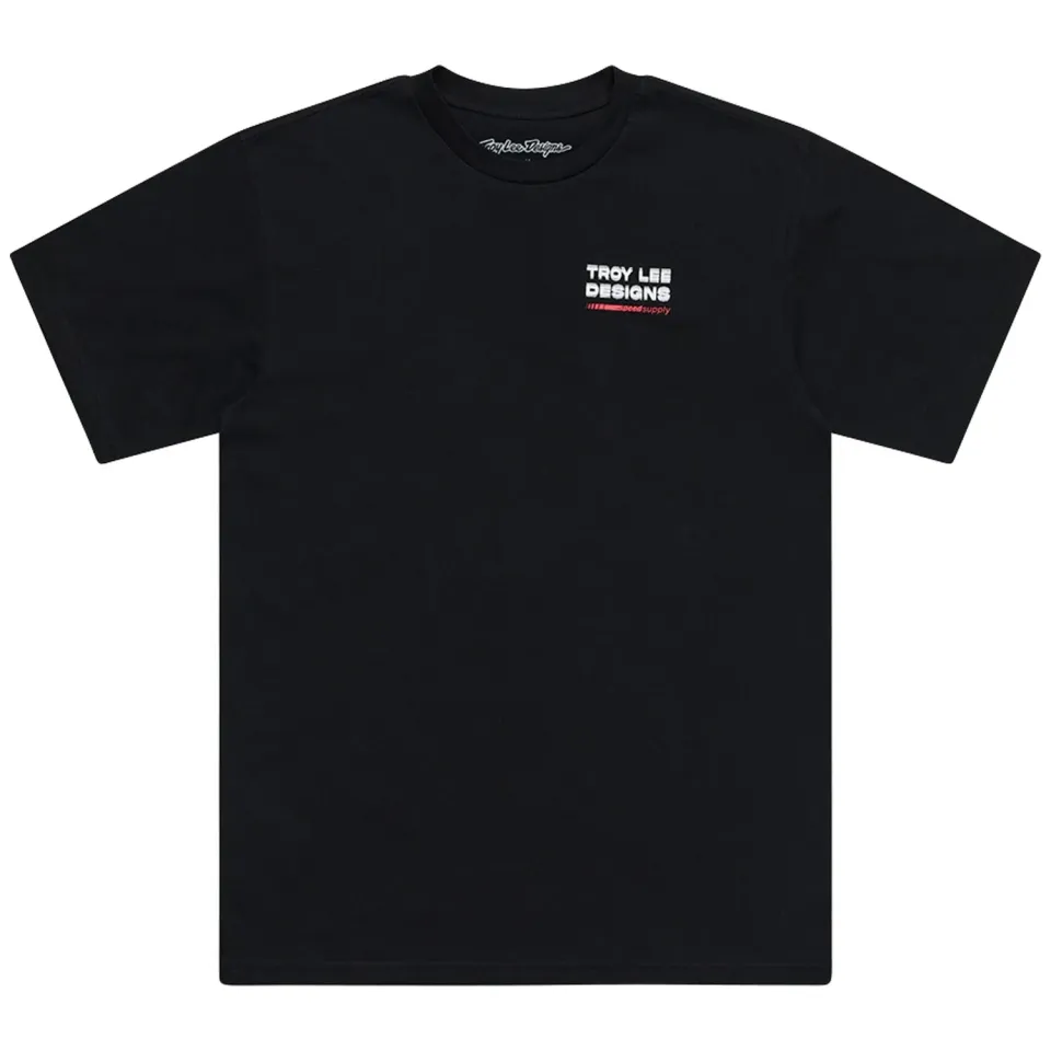 Troy Lee Designs Factory Black t-shirt uomo nera morbida