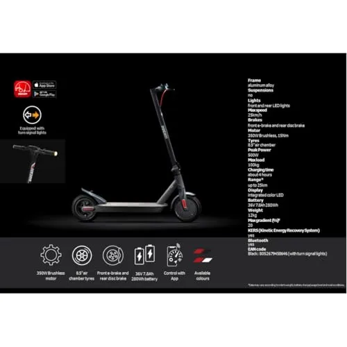 Ducati Pro-I Evo monopattino elettrico 350W nero 12 kg