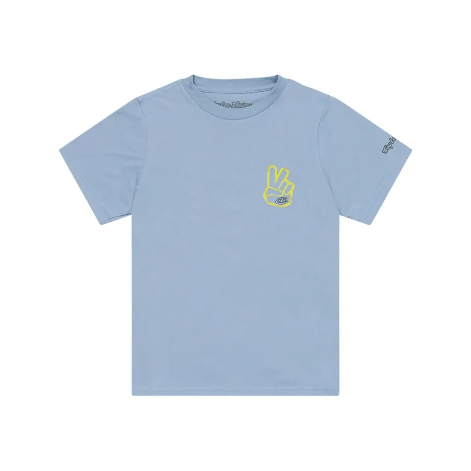 Troy Lee Designs Peace Out t-shirt bambino Smoke Blue cotone
