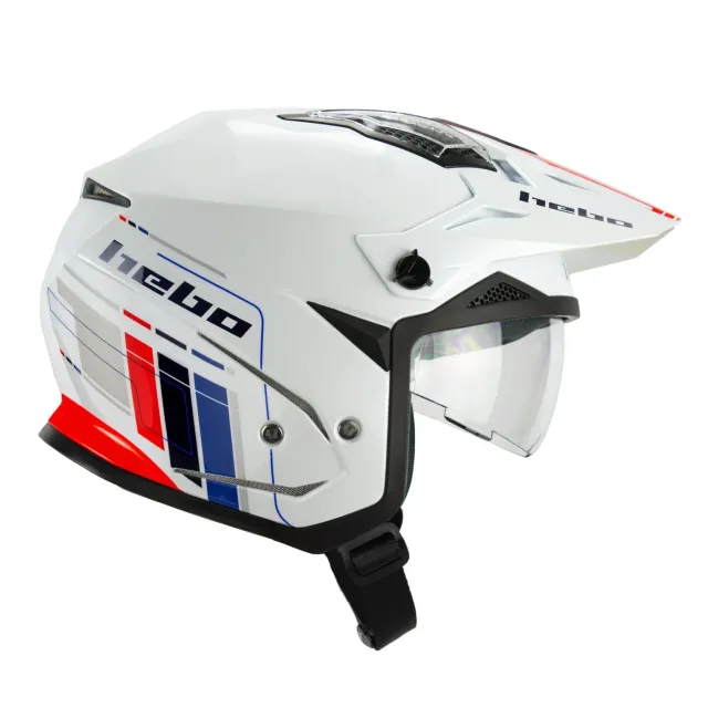 Hebo Zone 5 casco trial bianco ECE 22-06