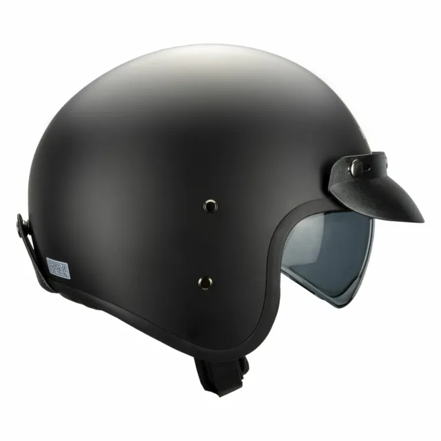 Hebo Retro Jet casco jet nero opaco