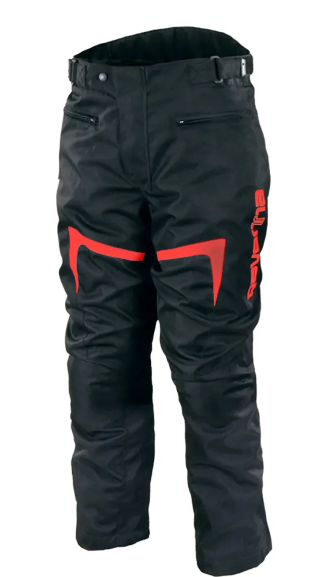 Ravenna pantaloni moto tessuto nero rosso WP