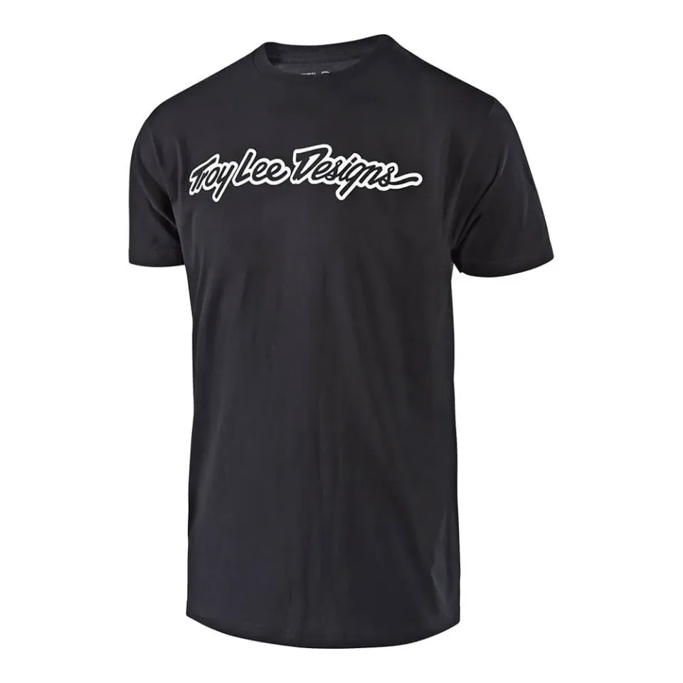 Troy Lee Designs Signature t-shirt nera maniche corte