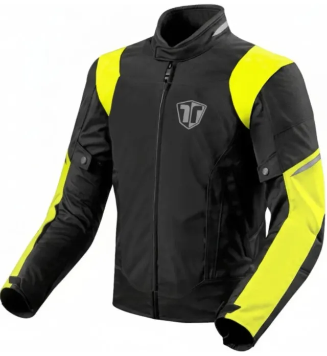 Ravenna 4 Season giacca moto nera gialla impermeabile