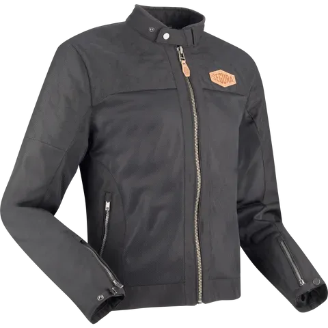 Segura Richter blouson moto nero tessuto vintage