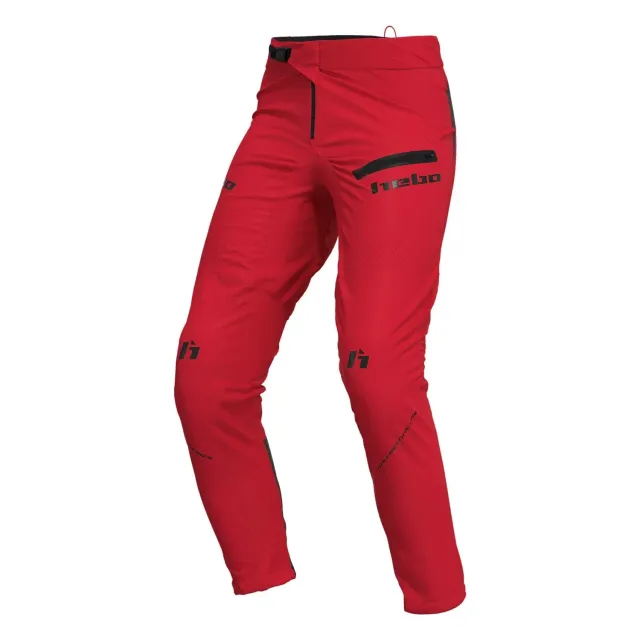 Hebo Tech HE3250R pantaloni trial rossi ginocchiere L2